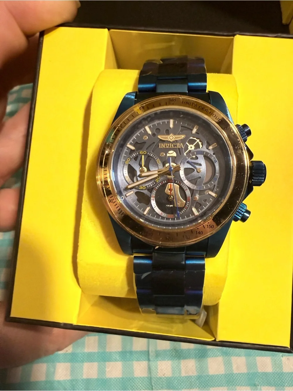 Invicta Speedway “Blue Label” Exoprix Men's Watch - 39.5mm, Blue (51032)